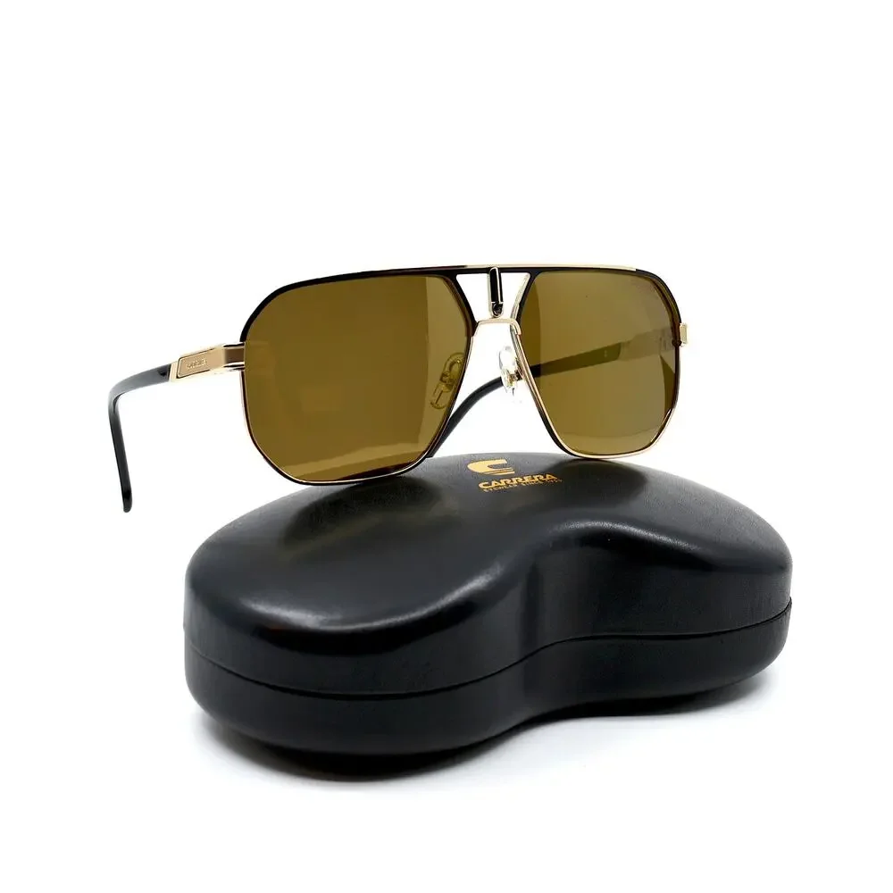 BRAND NEW CARRERA 1052/S BLACK/GOLD BROWN POLARIZED SUNGLASSES - Picture 8 of 10